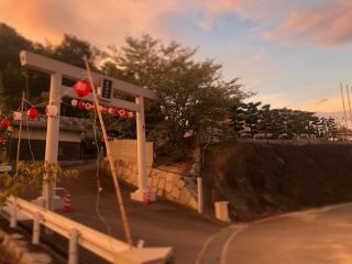 祭りの準備も整い　
２６日２７日の祭りを楽しみに😊

#神社
#多度津
#神輿
#鳥居
#さんどう 
#瀬戸内海